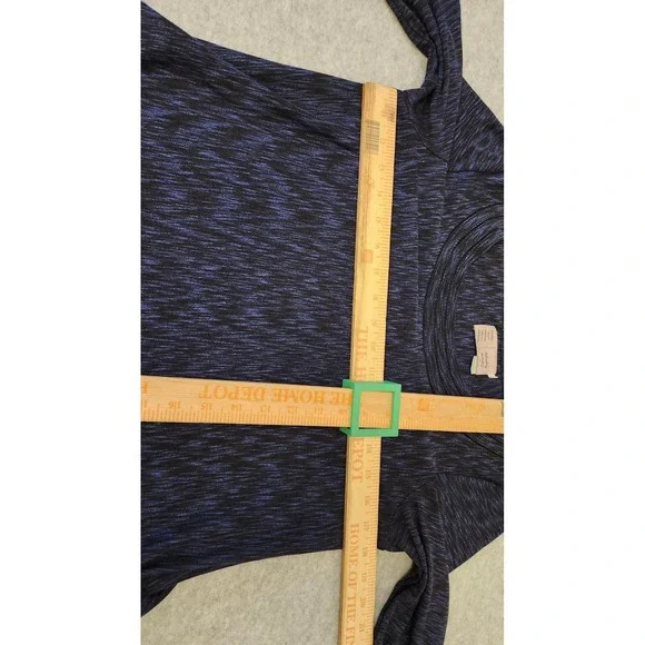 Saturday Sunday Dress Womens Medium Navy Blue Space Dye Swing 3/4 Sleeve Pockets - Picture 10 of 16